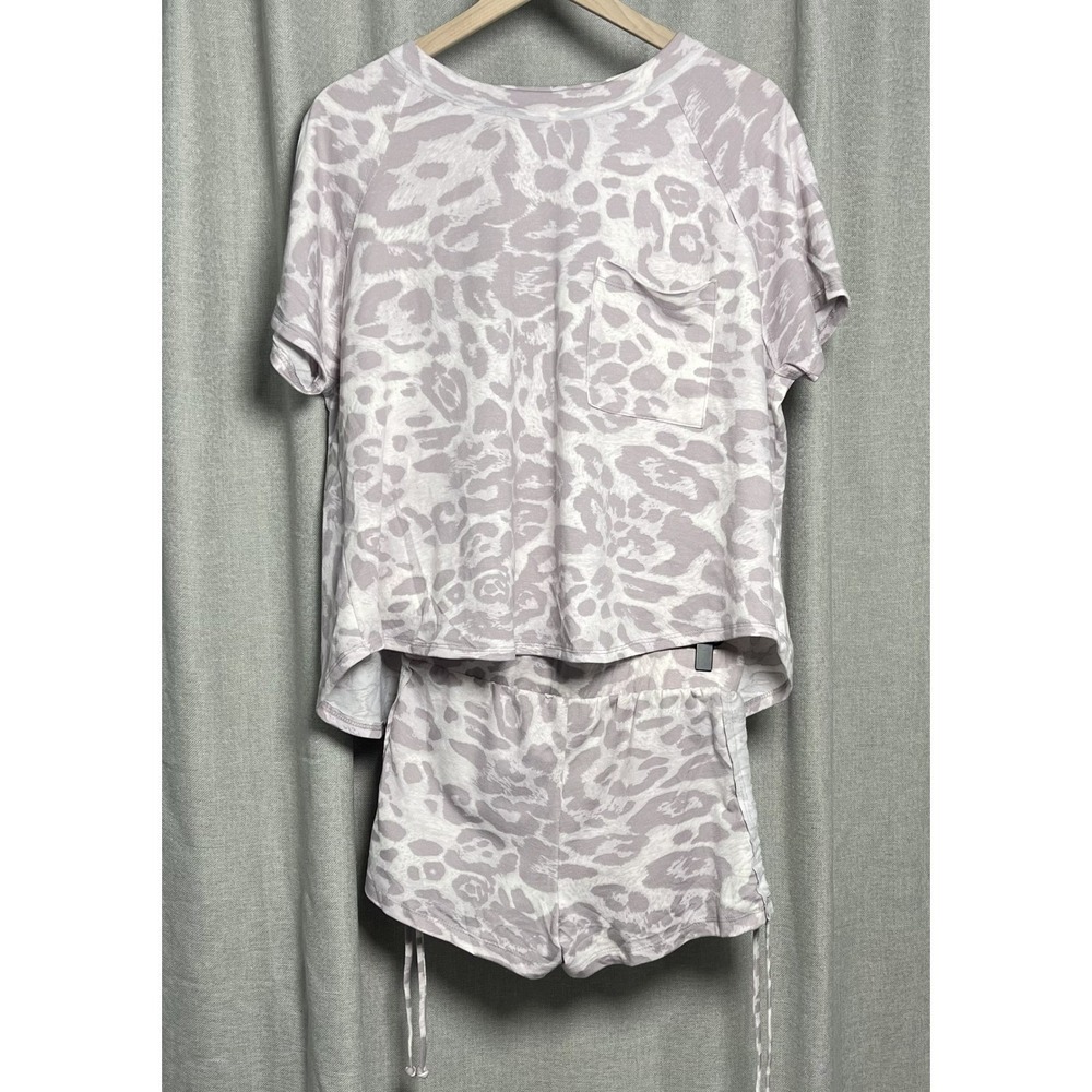 Maronie Lounge Set Womens Small Animal Print Pajama Shorts Set Made USA